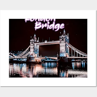 Tower Bridge London Night Posters and Art